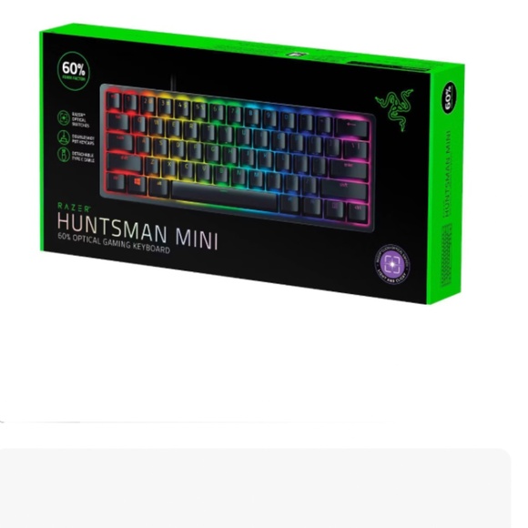 RAZER Huntsman Mini Gaming Keyboard 60% Optical Light and Instant Black - Picture 2 of 3